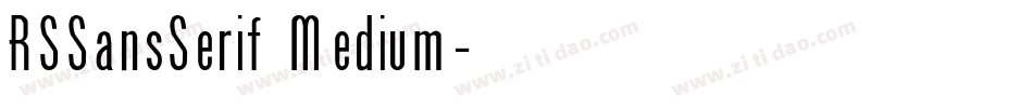 RSSansSerif Medium字体转换